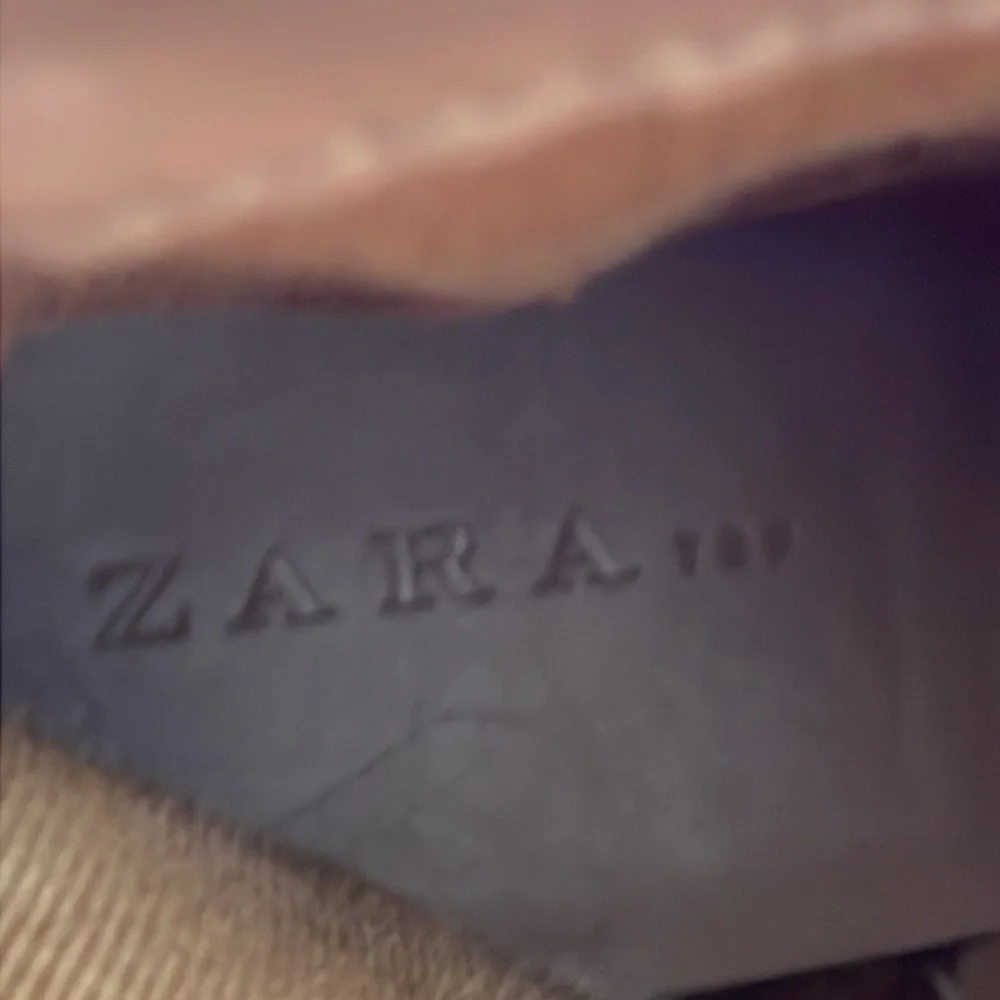 Zara casual style block heels ankle boots -tan colored size EU 38/7 1/2 US - Picture 9 of 16